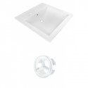 American Imaginations AI-21340 21.5-in. W 3H8-in. Ceramic Top Set In White
