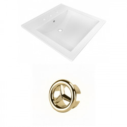 American Imaginations AI-21344 21.5-in. W 3H8-in. Ceramic Top Set In White