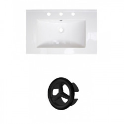American Imaginations AI-21355 24-in. W 3H8-in. Ceramic Top Set In White