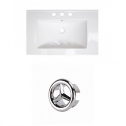 American Imaginations AI-21362 24-in. W 3H4-in. Ceramic Top Set In White