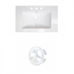 American Imaginations AI-21364 24-in. W 3H4-in. Ceramic Top Set In White