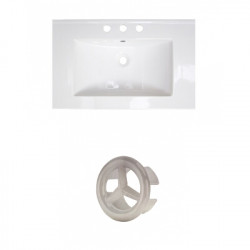 American Imaginations AI-21365 24-in. W 3H4-in. Ceramic Top Set In White