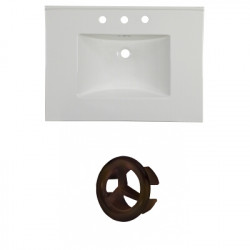 American Imaginations AI-21393 30.75-in. W 3H8-in. Ceramic Top Set In White