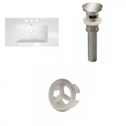 American Imaginations AI-21488 32-in. W 3H8-in. Ceramic Top Set In White - Overflow Drain Incl.