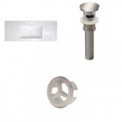 American Imaginations AI-21536 48-in. W 3H8-in. Ceramic Top Set In White - Overflow Drain Incl.