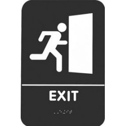 Rockwood BFM682 BFM Series ADA Molded Plastic Bathroom Restroom Exit Sign