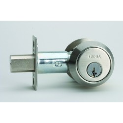 Omnia D9002 Modern Low Profile Auxiliary Deadbolt Kit - Solid Stainless Steel