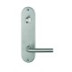 Omnia METRO Modern Exterior Tubular Deadbolt Entrance Handleset Lockset - Stainless Steel
