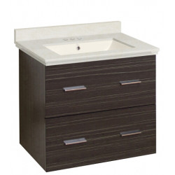 American Imaginations AI-18559 23.75-in. W Wall Mount Dawn Grey Vanity Set For 3H4-in. Drilling Biscuit UM Sink