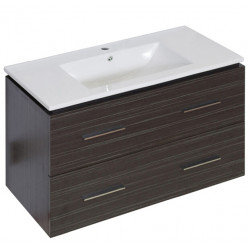 American Imaginations AI-18628 35.5-in. W Wall Mount Dawn Grey Vanity Set For 1 Hole Drilling