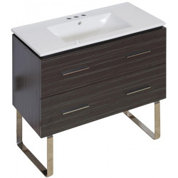 American Imaginations AI-18650 35.5-in. W Floor Mount Dawn Grey Vanity Set For 3H4-in. Drilling