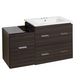 American Imaginations AI-18710 37.75-in. W Wall Mount Dawn Grey Vanity Set For 3H4-in. Drilling
