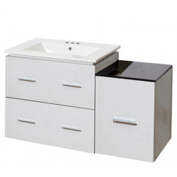American Imaginations AI-18835 37.75-in. W Wall Mount White Vanity Set For 3H4-in. Drilling