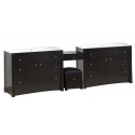 American Imaginations AI-19288 117.25-in. W Floor Mount Distressed Antique Walnut Vanity Set For 3H4-in. Drilling