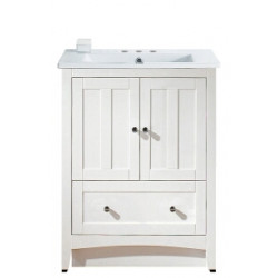 American Imaginations AI-19383 30-in. W Floor Mount White Vanity Set For 3H8-in. Drilling