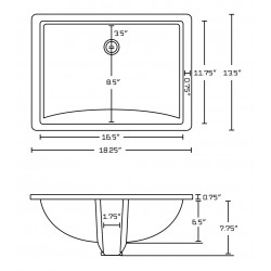 American Imaginations AI-19560 59-in. W Floor Mount Walnut Vanity Set For 3H4-in. Drilling Beige Top White UM Sink