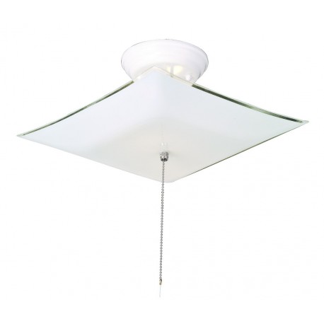 Design House 501338/517805 White Square Glass Ceiling
