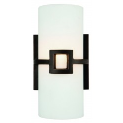 Design House 514604 Monroe 1-Light Wall Scone In Oil Rubbed Bronze, Frosted Glass