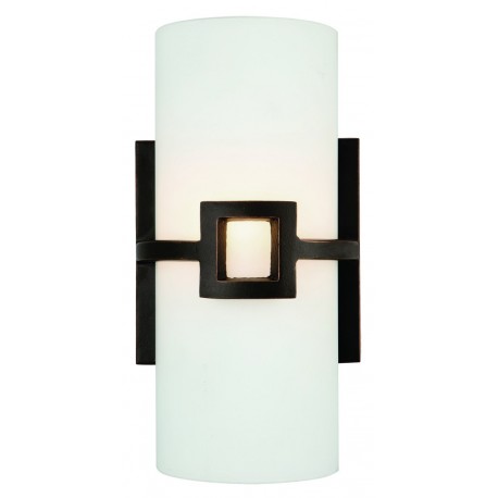 Design House 514604 Monroe 1-Light Wall Scone In Oil Rubbed Bronze, Frosted Glass
