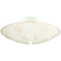 Design House 501619 Globe Floral Design Ceiling Light In White, 2-Light