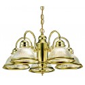 Design House 500546 Millbridge 5-Light Chandelier w/ Clear Prismatic Glass In Polished Brass