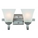 Design House 587/514 Torino Vanity Light w/ Snow Glass In Satin Nickel