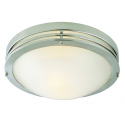 Design House 503284 Ceiling Light w/ Alabaster Glass In Satin Nickel