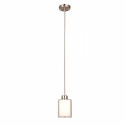 Design House 567214 Oslo Mini Pendant, Frosted White Inner Glass & Clear Outer Glass