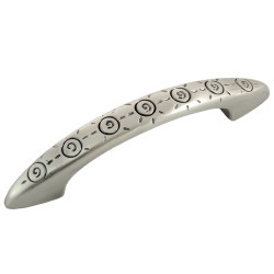 MNG Hardware 10811 3" Sunswirl Pull in Satin Antique Nickel
