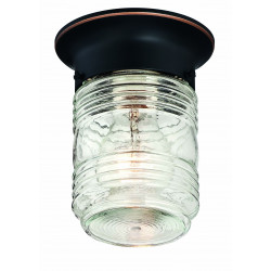 Design House 587238/587220 Jelly Jar 1-Light Indoor/Outdoor Ceiling Light
