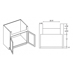 KCD Brooklyn Farm Sink Base Cabinet