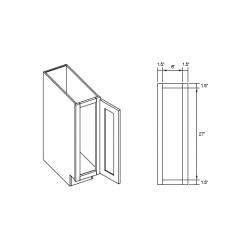 KCD Taylor Single Door Full Height Base Cabinet