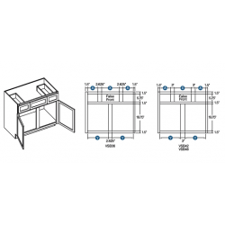 KCD Taylor Vanity Sink Base with Drawer Box Upgrade