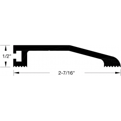 Reese S482 Threshold, Half Saddle, 2-7/16" x 1/2"