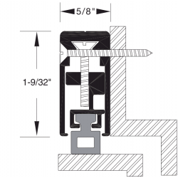 Reese 659 Weatherstrip, Adjustable Door Stop, 5/8" x 1-9/32"