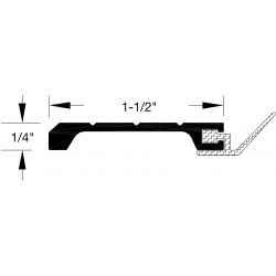 Reese 858 Weatherstrips, Hardware Compatible, 1-3/4" x 1/4"