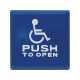 Camden CM-46CB Blue Aluminium 4 1/2” Square Push Plate