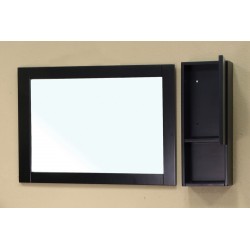 Bellaterra 203129 Mirror Cabinet-Wood-Black-Left Opening - Mirror:30.5x1x23.6, Cabinet: 8.8x5.5x23.6"