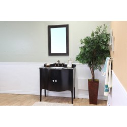 Bellaterra 203037 36.6 In Single Sink Vanity-Wood-Black - 36.6x22x36"