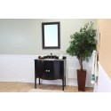 Bellaterra 203037 36.6 In Single Sink Vanity-Wood-Black - 36.6x22x36"