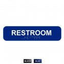 Cal-Royal RS1346 Restroom with Braille Text 1 3/4" x 6" Sign