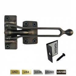 Cal-Royal SBDG00 Solid Brass Door Guard Packed with Angle Protector