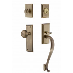 Nostalgic Warehouse NYKNYK_S Grip New York Plate S Grip Entry Set w/ New York Knob