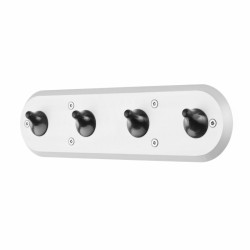 Kingsway Anti-Ligature KG178 Coat and Towel Holder Rack - 4 Hook Version
