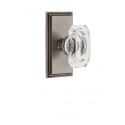 Grandeur Carre Short Plate w/ Baguette Crystal Knob
