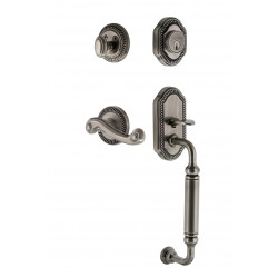 Grandeur Newport Rosette Entry Set w/ Newport Lever