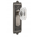 Grandeur Windsor Long Plate w/ Baguette Crystal Knob