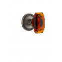 Grandeur Newport Rosette w/ Baguette Amber Crystal Knob