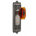 Grandeur Windsor Long Plate w/ Baguette Amber Crystal Knob