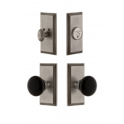 Grandeur Carre' Short Plate w/ Coventry Knob & Matching Deadbolt